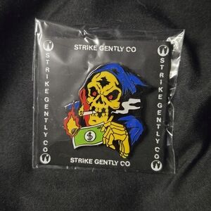 Strike Gently Co Skull Enamel Pin